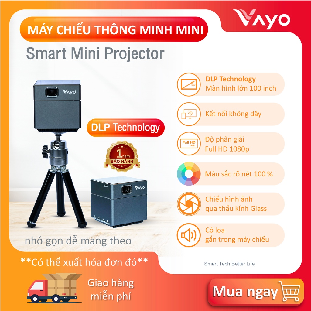 Máy chiếu thông minh mini Vayo - Smart Mini Projector