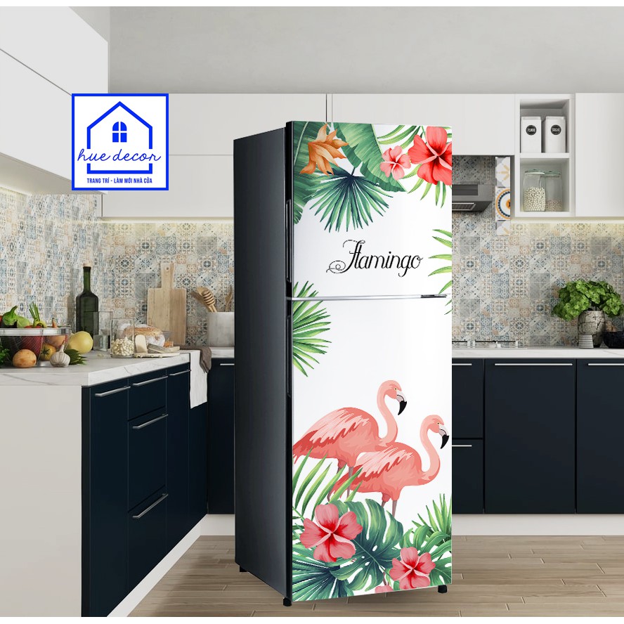 Decal chuyên dụng dán tủ lạnh Hồng Hạc HUE DECOR- Chống nước, làm mới không gian nhà bạn