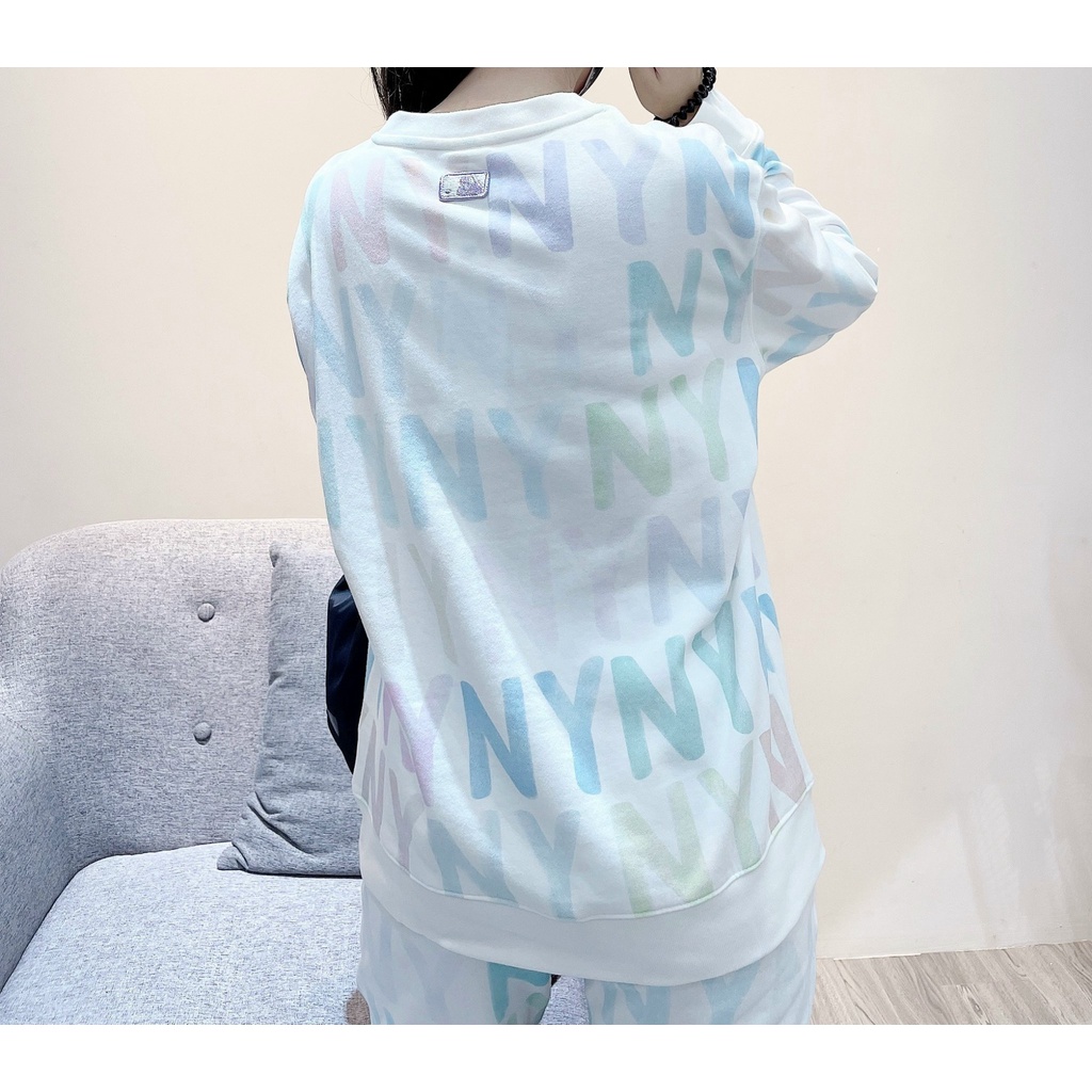 (HÀNG XUẤT XỊN) Áo tay dài trắng in nhiều màu M/L/B Monogram Rainbow New Full tag-code Size S M L Có quần bán kèm