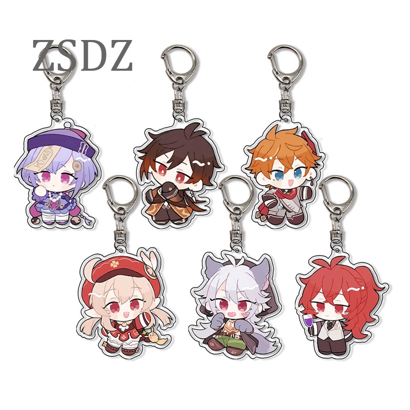 Móc Khóa Nhựa Acrylic Hình Nhân Vật Anime Genshin Impact