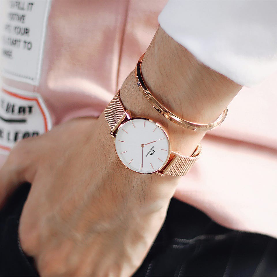 [Chính Hãng] Vòng tay nam nữ Daniel Wellington Classic Bracelet Rose Gold , DW Cuff Thép vàng