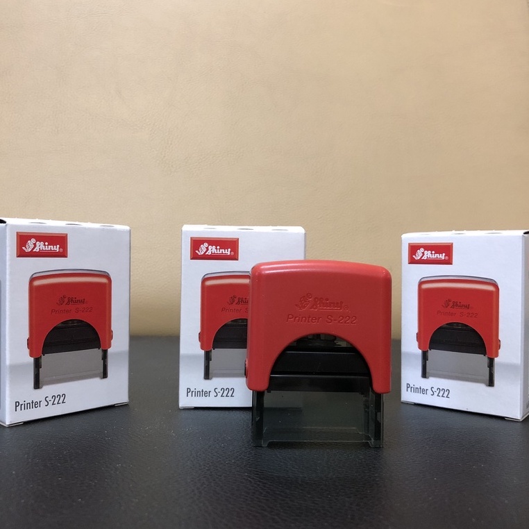 Khắc Con Dấu Tên Rõ Đẹp, Mộc Tên, Dấu Vuông 1-2 Dòng Theo Yêu Cầu Có Sẵn Mực, Hiệu Shiny S222 - 38mm x 14mm Chính Hãng
