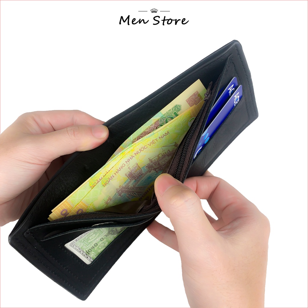 Ví nam dáng ngang JEEP nhỏ gọn thời trang, Bóp da nam cao cấp ngăn đựng thẻ rộng rãi [ Để được thẻ CMND cũ] - V001