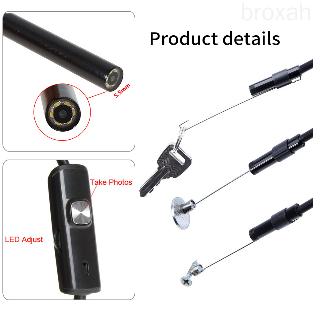 Camera Nội Soi Ip67 Chống Nước Jack 5.5mm Có Đèn Led