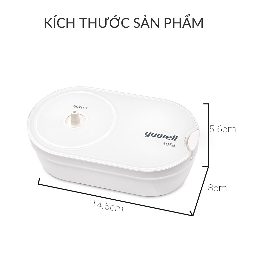 Máy xông khí dung nén khí điện tử Yuwell 405B - [Nhập khẩu chính hãng - Bảo hành 12 tháng]