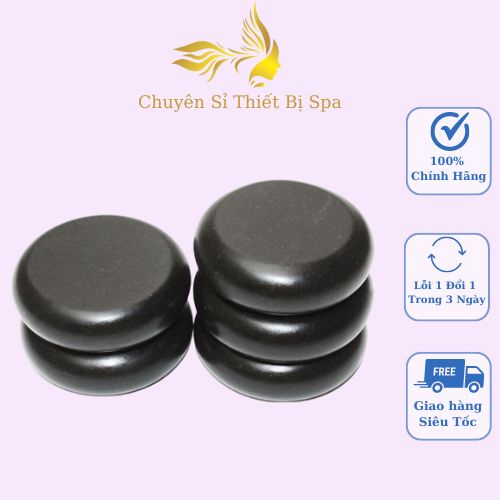 Đá nóng massage body đả thông kinh lạc oval 8x6cm tròn 8x8cm