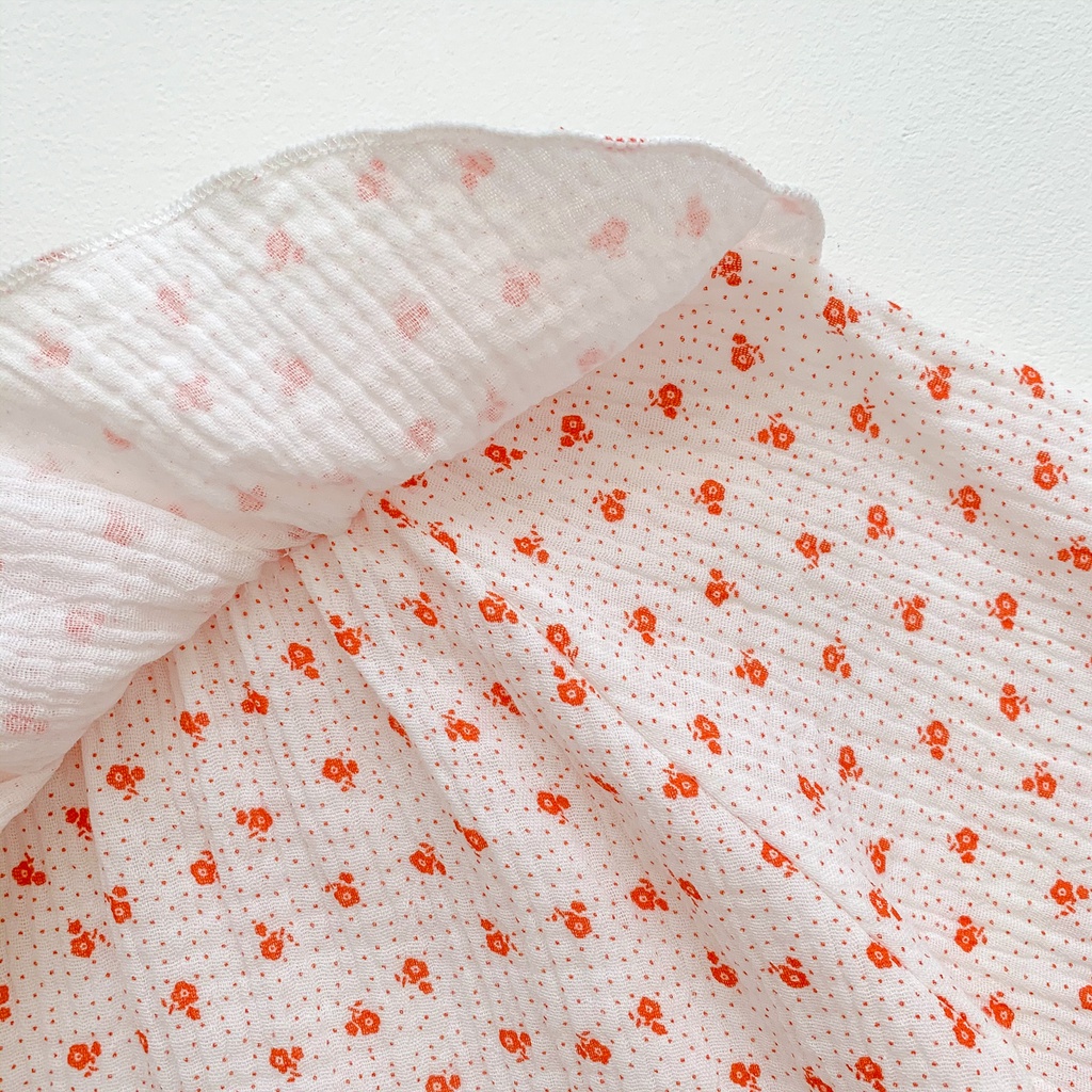 Áo Liền Quần Tay Dài In Hoa Cho Bé Gái 0-2 Tuổi