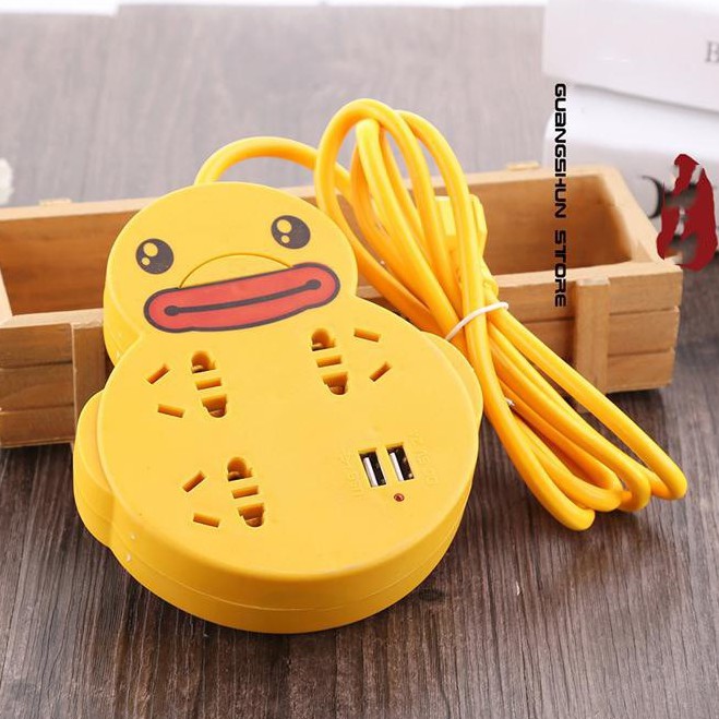 Ổ CẮM ĐIỆN VỊT VÀNG CÓ CỔNG USB ĐA NĂNG