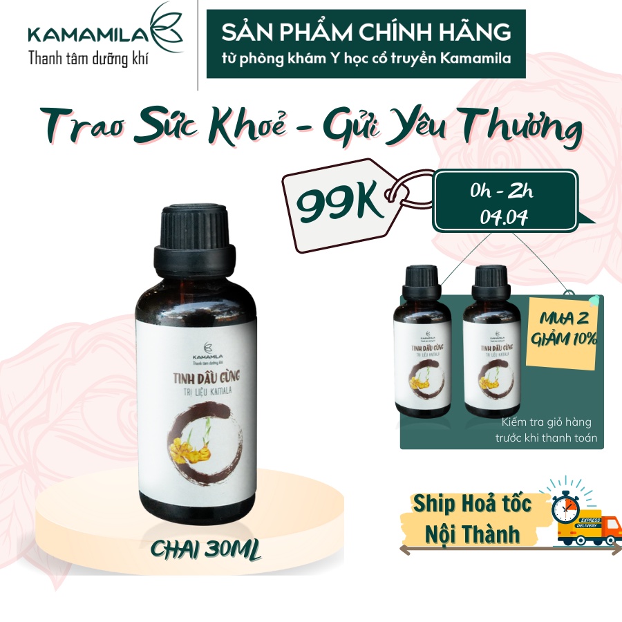 Tinh Dầu Gừng Kamala Giúp giảm mỡ bụng và thâm vùng vùng bụng cho các mẹ