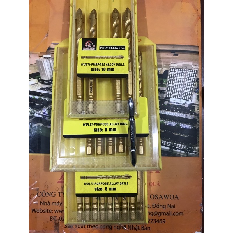 Bộ mũi khoan đa năng 4cạnh siêu cứng