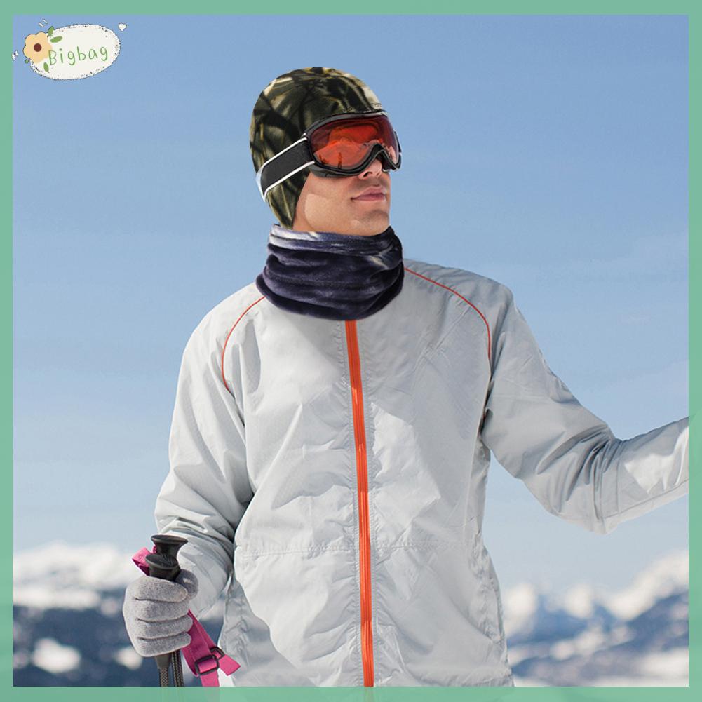 Mũ trùm đầu vải lông cừu chống gió giữ ấm mùa đông thời trang thể thao ngoài trời dành cho cả nam và nữ