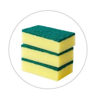 Miếng mút rửa chén 2 mặt xanh vàng