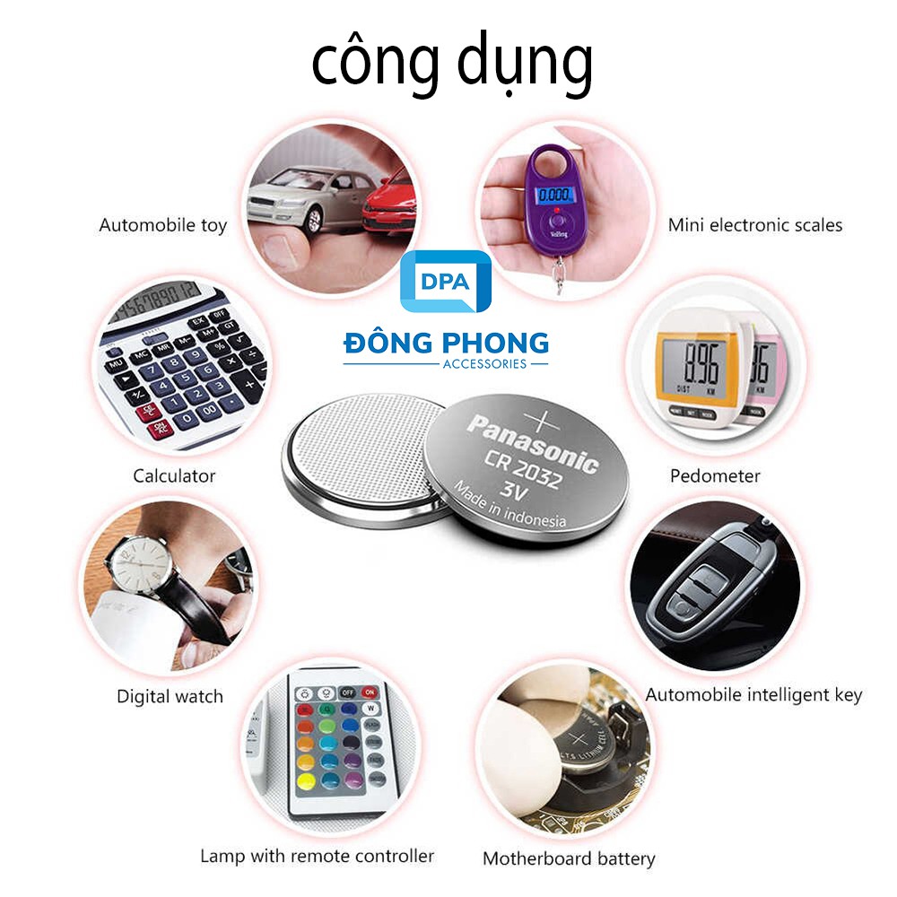 Pin Panasonic Cmos CR2032 Lithium 3V Chính Hãng