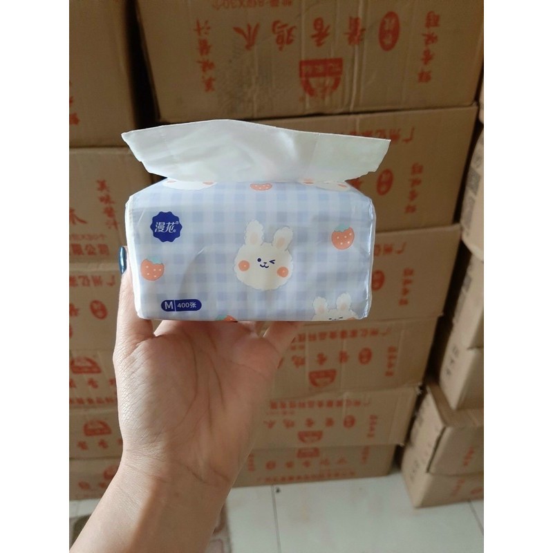 Thùng 40 Gói Giấy Ăn Hình Thỏ Cao Cấp Nội Địa Trung SIêu Siêu Hot