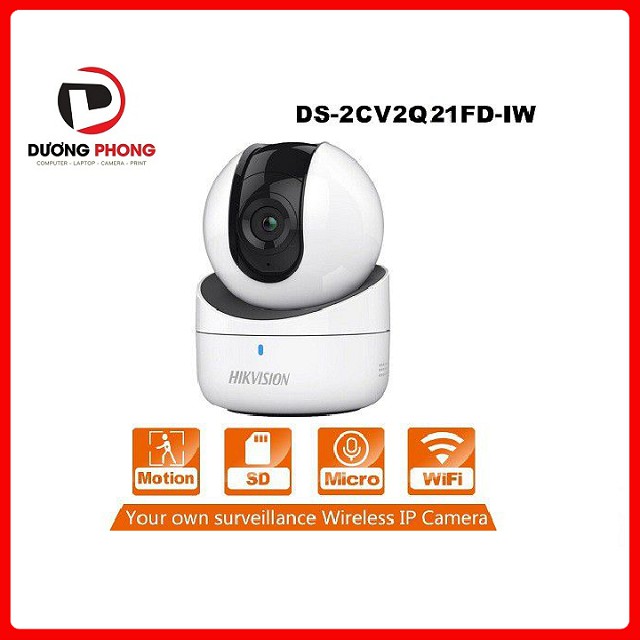 [Tặng thẻ nhớ 32Gb] Camera IP Hikvision DS-2CV2Q21FD-IW 2 MP Chính hãng - Xoay 360 | BigBuy360 - bigbuy360.vn