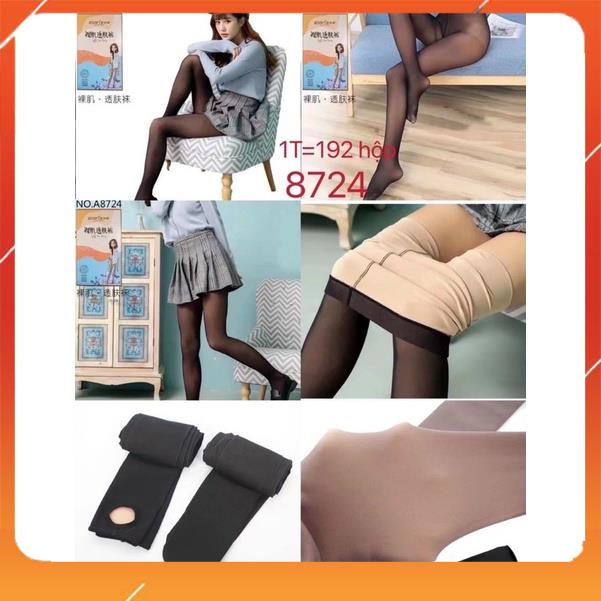 [Hàng cao cấp] Quần tất nữ 3D lót lông siêu ấm, chống tụt, thật chân, tiệp màu da