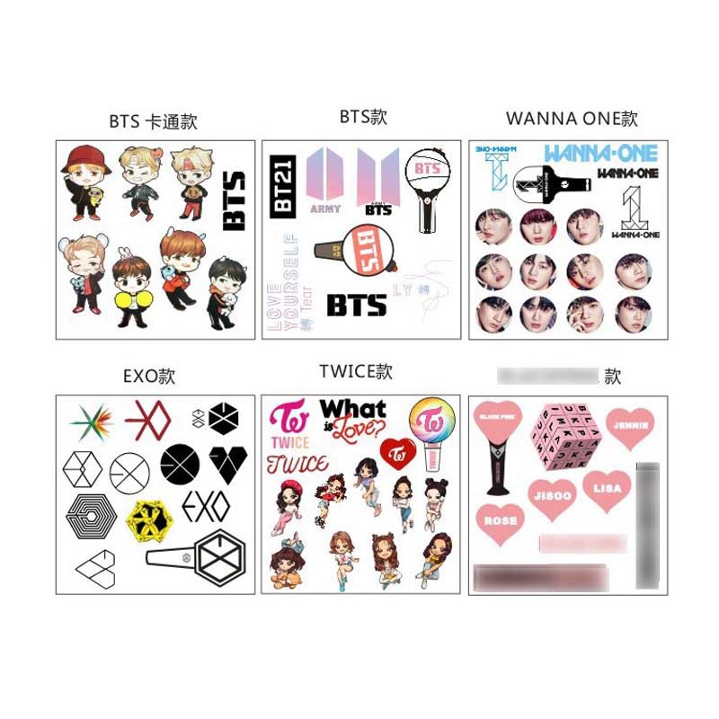 Sticker dán BTS blackpink sticker wanna one exo nhóm nhạc hàn quốc album sticker ảnh dán anime idol dễ thương