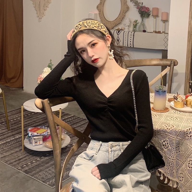 Áo Sweater Cổ Chữ V Size Lớn Thời Trang Xuân Thu 2020 Có 8 Màu Lựa Chọn