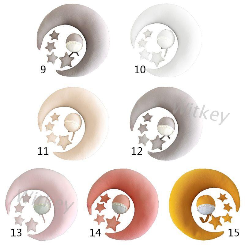 Bộ gối hình mặt trăng và ngôi sao để làm nền chụp ảnh cho bé sơ sinh