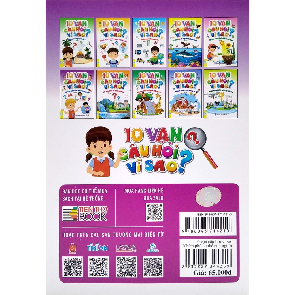 Sách 10 Vạn Câu Hỏi Vì Sao? - Khám Phá Cơ Thể Con Người