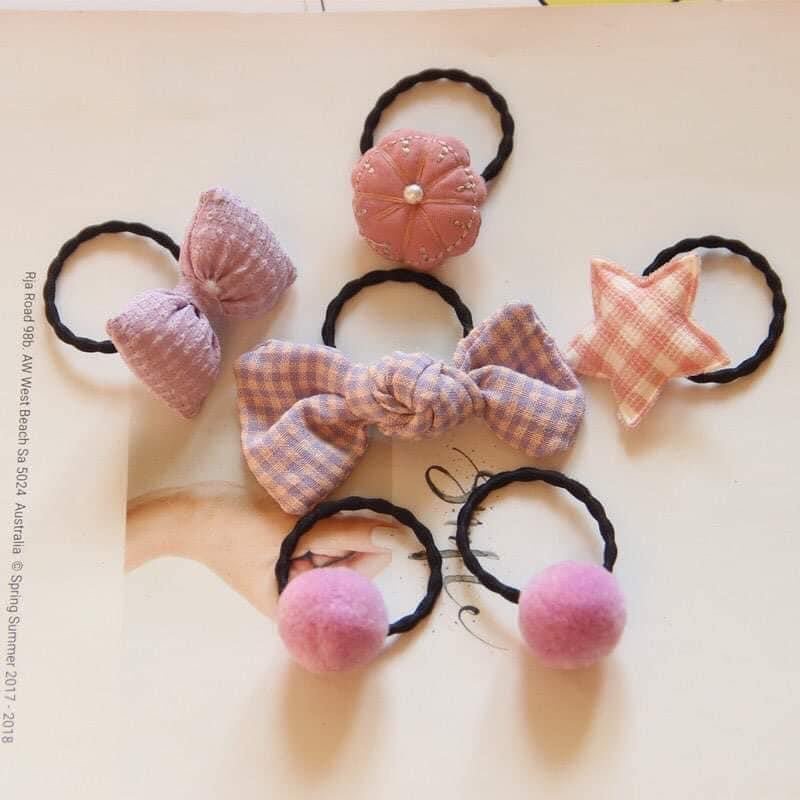 SET CỘT TÓC BÉ GÁI SIÊU YÊU - CỐM KIDS NT