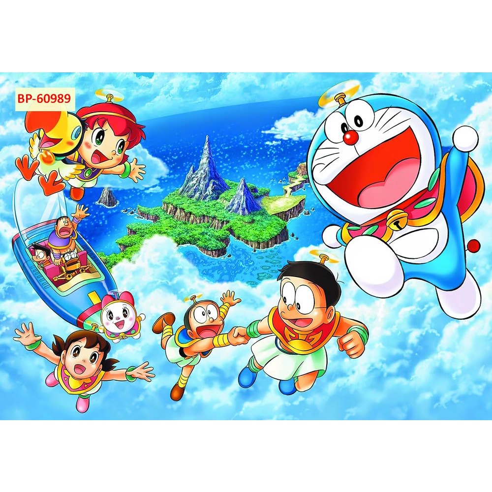 Tranh Dán Tường Trẻ Em Chủ Đề  Phim Hoạt Hình CHÚ MÈO MÁY ĐẾN TỪ TƯƠNG LAI DOREMON, NOBITA, SUKA, CHAIEN, XEKO MỎ NHỌN