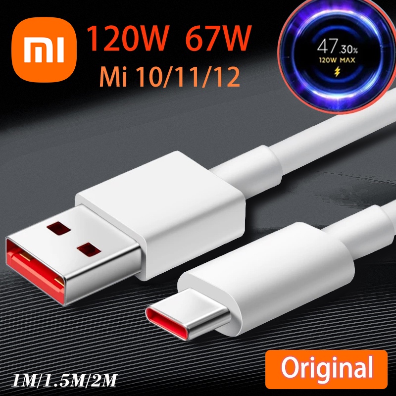 Cáp Xiaomi Chính hãng USB Type C 6A 27W 33W 55W 67W 120w 6a Bộ sạc nhanh Mi Turbo Xiaomi 12 Ultra 11 Lite 10 Redmi Note 11 Black Shark 4 5 Poco X4