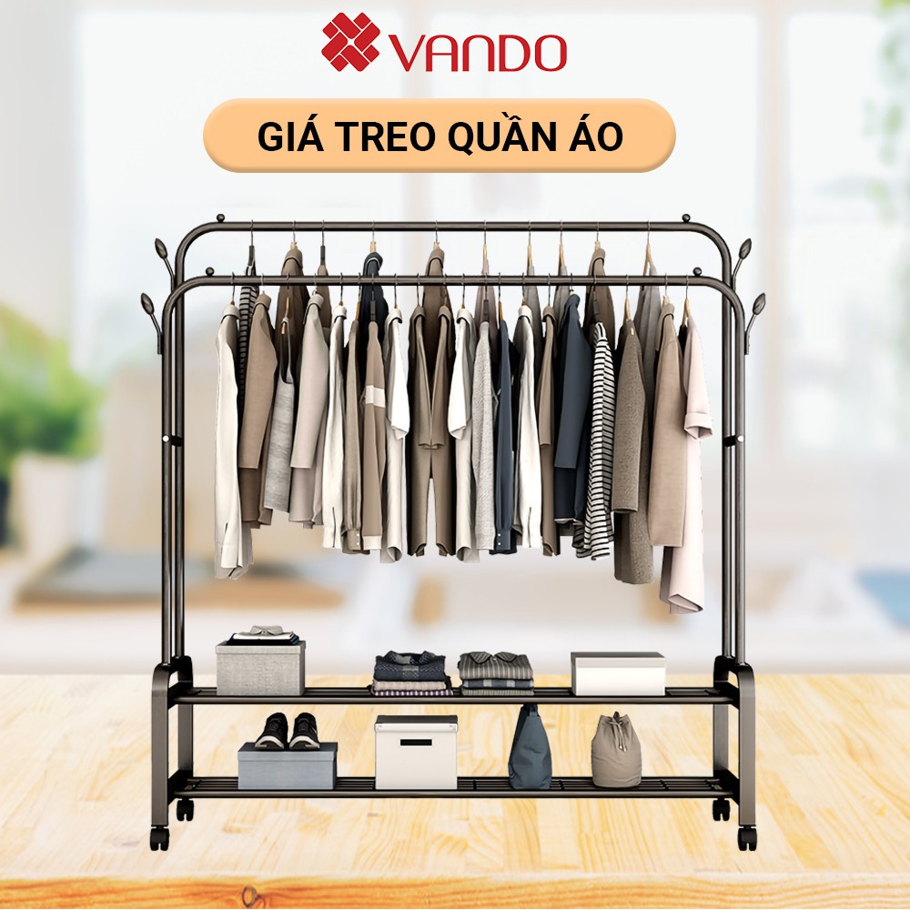 [ 𝐅𝐫𝐞𝐞𝐬𝐡𝐢𝐩 ] Giá Treo Quần Áo Hàn Quốc 2 Thanh, Kệ Giày Dép [CHUẨN LOẠI 1] Giá phơi đồ tiện ích