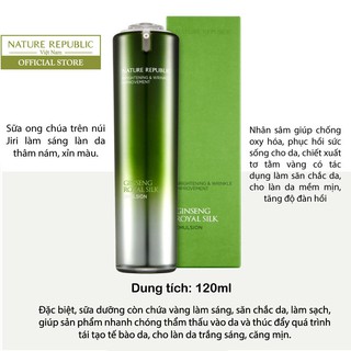 Sữa dưỡng Nature Republic Ginseng Royal Silk Emulsion 120ml