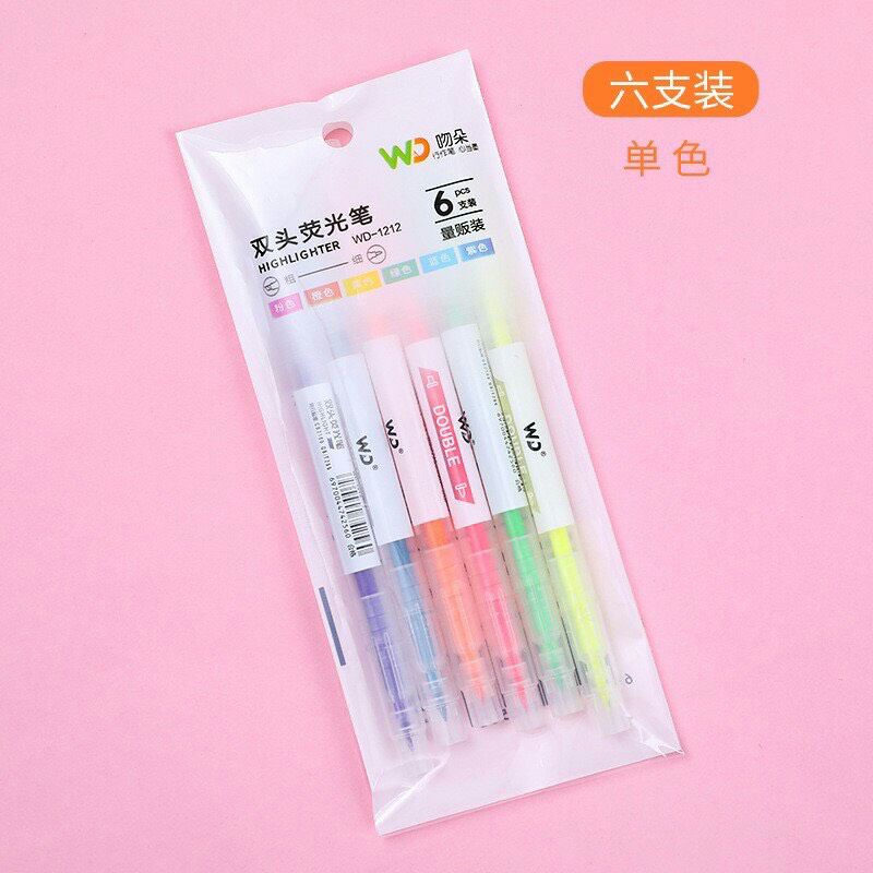 set bút 6 cây hightlight