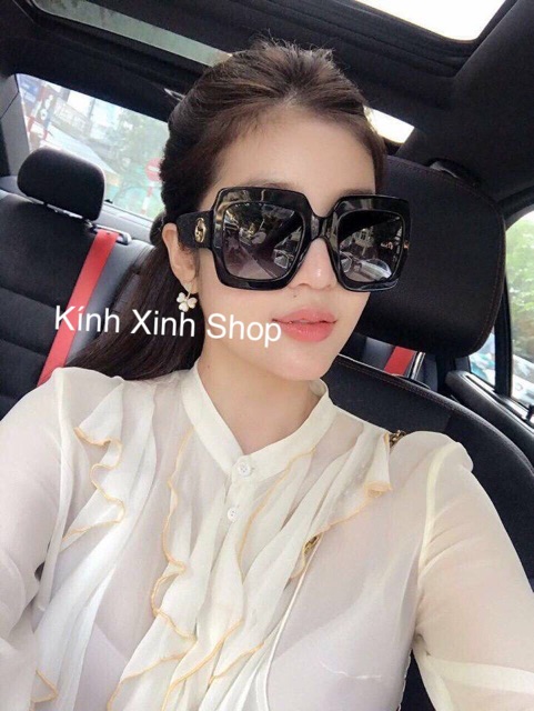 Kính râm GUC mắt vuông Bản to OVERSIZE