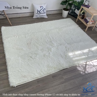 Thảm lông trắng làm phông nền chụp ảnh sản phẩm, thảm trải sàn trang trí decor M2M Home