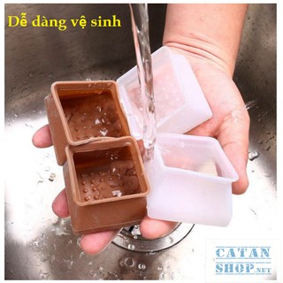 [Giá sỉ 1.900đ ] Vỏ bọc chân bàn ghế silicon dày hình vuông, miếng silicon dày bọc chân ghế chống trượt