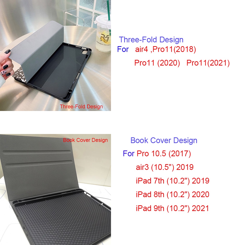 Bao Da Máy Tính Bảng PU Tự Động Bật / Tắt Cho Apple iPad Pro11 2018 2020 2021 air4 air5 iPad7 iPad8 iPad9 10.2 "Pro10.5 Air3 10.5"