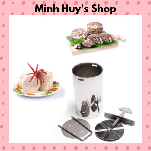 Khuôn Làm Giò Chả Lụa, Giò Thủ Inox 304 cao cấp 1-2 kg Nhỏ Gọn