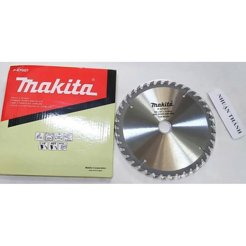 Lưỡi Cưa Gỗ - Lưỡi Cắt Gỗ 185mm*40 răng Makita