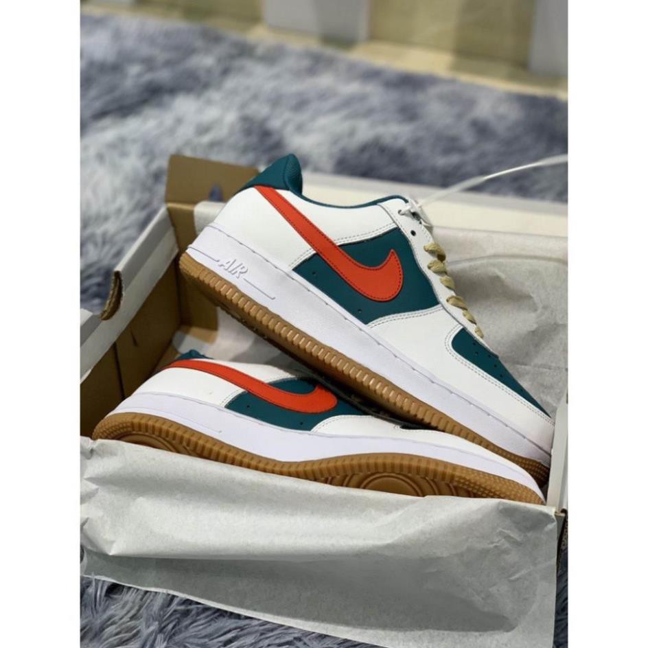 (surucara)Giày Sneaker nam nữ cao cấp full bill box, giày thể thao Jordan AF1 cổ thấp da lộn màu xanh đỏ đế cao, form đẹ