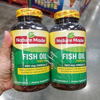 Date 06/2022 Dầu cá Fish Oil Nature Made 200 viên( Mẫu mới nhất)
