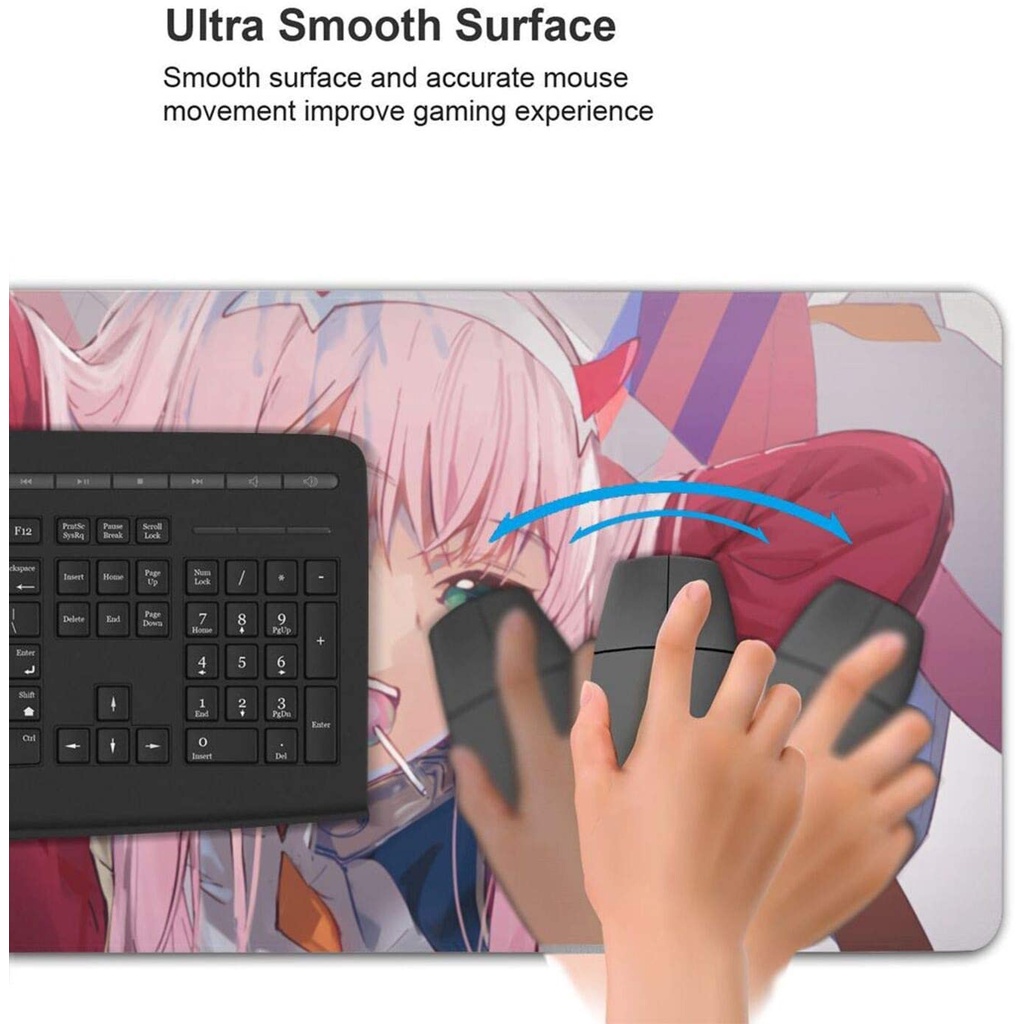 Tấm lót chuột cỡ lớn in hình GIGOGOU Zero Two  Waifu cho văn phòng và nhà ở