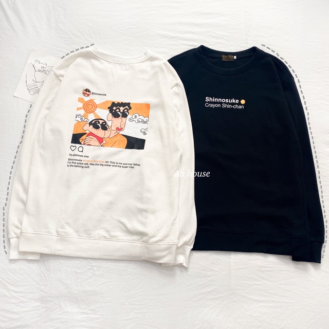 Áo Nỉ Sweater Shin Dáng Rộng Unisex ( Ảnh Thật) | BigBuy360 - bigbuy360.vn