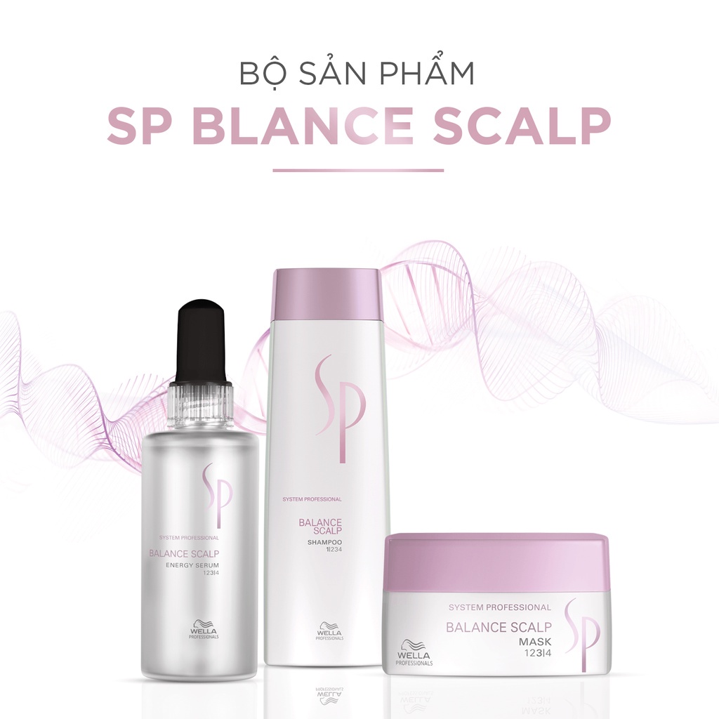 Combo Dầu gội, Dầu hấp, Serum SP Balance Scalp kích thích mọc tóc cho da đầu nhạy cảm (250ml-200ml-100ml)