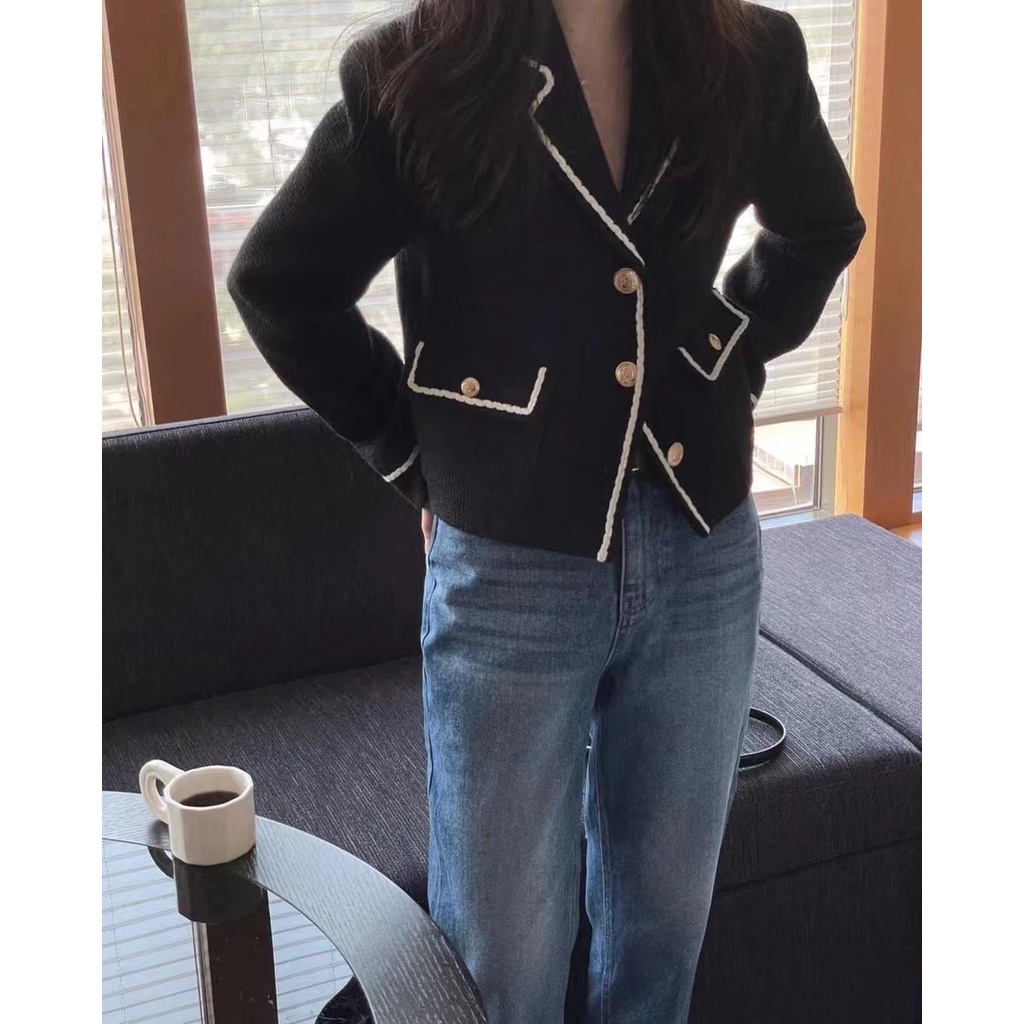 Áo blazer len 2 lớp dày