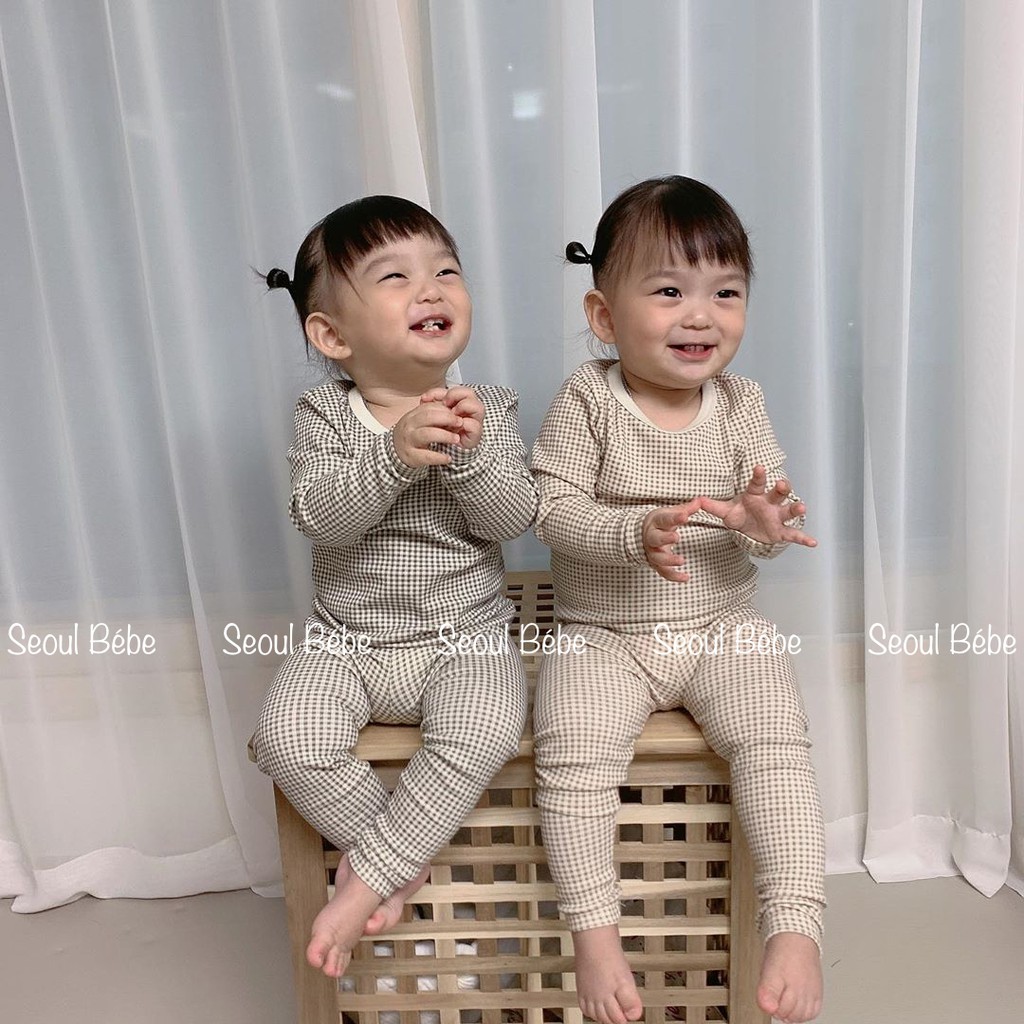 Bộ dài kẻ caro ChekChek (bộ rời/bộ suit) bộ Peekaboo