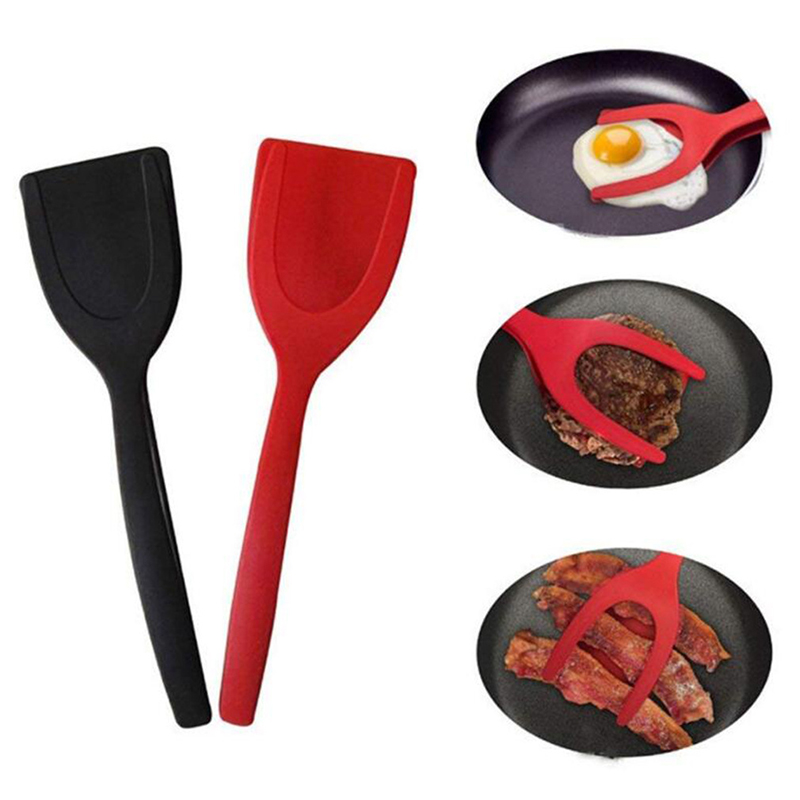 Dụng Cụ Lật Thức Ăn 2 Trong 1 Bằng Silicone Chống Dính Đa Năng Cho Nhà Bếp