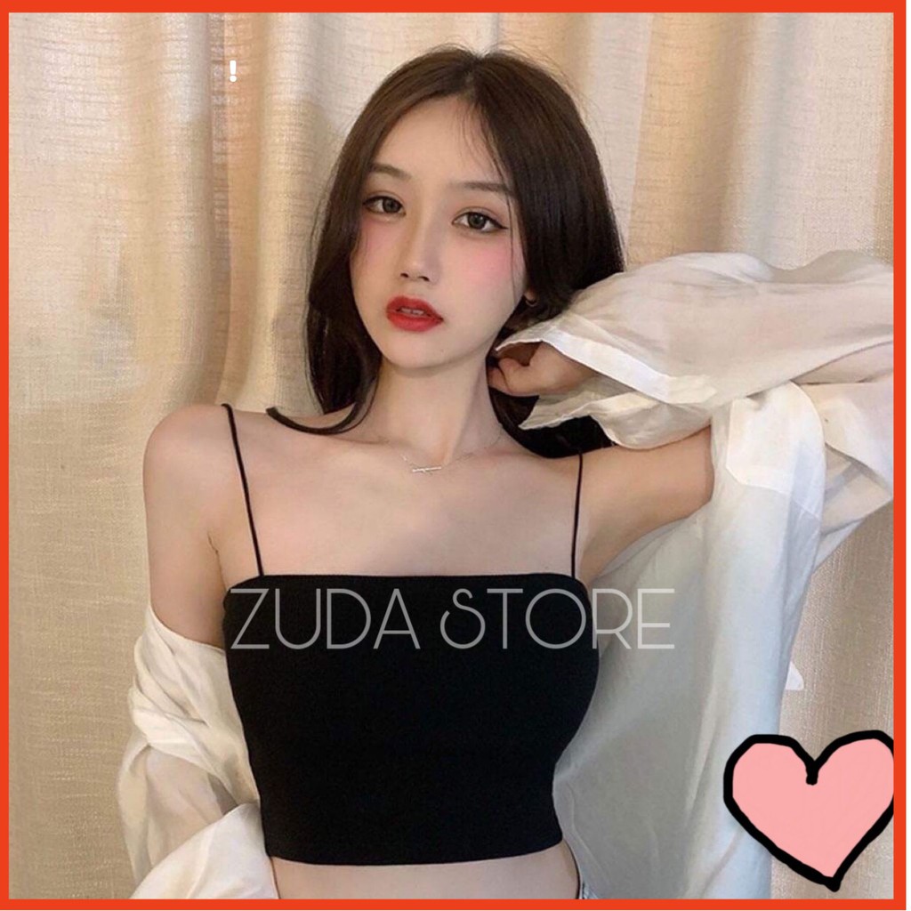 [HÀNG LOẠI 1]Áo 2 dây sợi bún thun gân đẹp 100% cotton đen trắng🌸Chất Mềm,Mịn ZUDASTORE | BigBuy360 - bigbuy360.vn