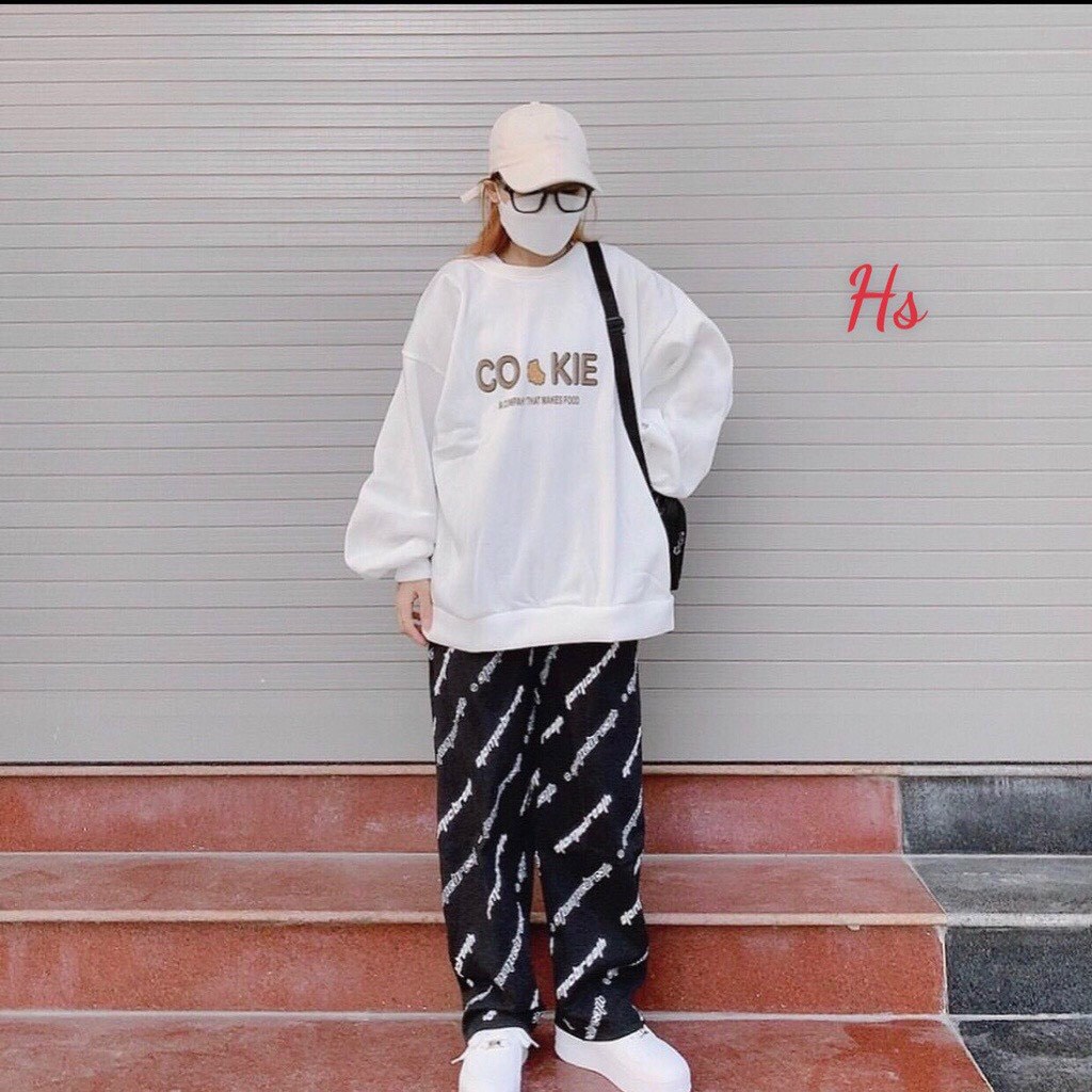 Áo sweater nam nữ vải nỉ mềm mịn form đẹp (cookie,lalala)