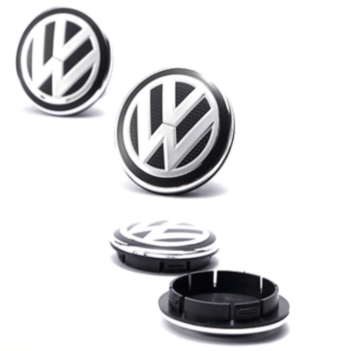 01 Logo chụp mâm bánh xe ô tô Volkswagen Nhựa ABS và Hợp kim nhôm