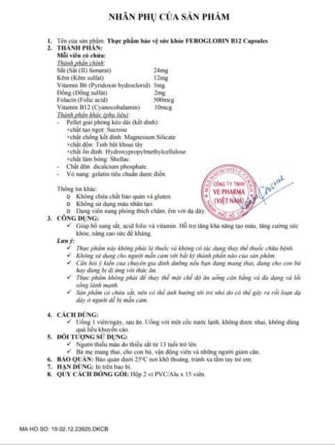 Viên uống bổ máu Vitabiotics Feroglobin B12 30 viên - 0305436 | BigBuy360 - bigbuy360.vn