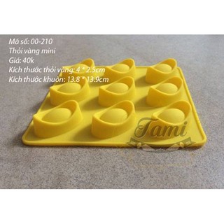 Khuôn silicon- Thỏi vàng mini