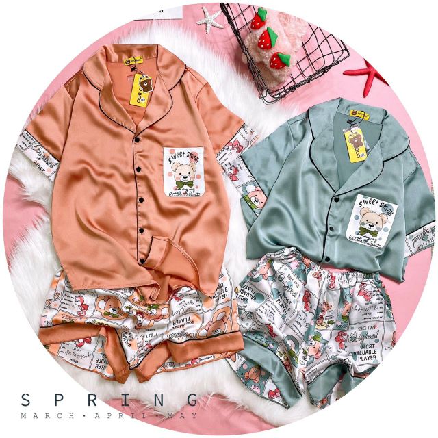 Đồ mặc nhà - satin lụa - quần ngắn